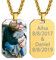GoldChic JEWELRY Cadena Militar Collar Oro Personalizada con Foto Memorial