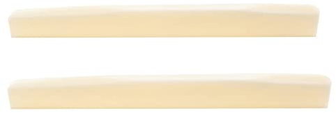 Musiclily Pro 73,66mm Kompensierte Akustikgitarre Knochen Stegeinlage für 6-saitige Martin Style, Elfenbein (2 Stück)