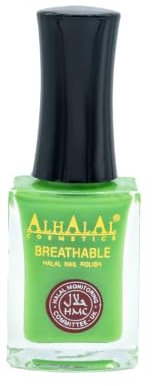 Halal Nail Polish - Nail Varnish Polish Soak Off Gel Nail Paint Art Polish - Water Permeable Red White Nail Enamel- Glossy Halal Gel Nail Polish Vegan and Cruelty-Free (Green)