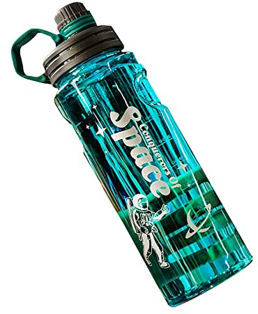 MARMODAY Botellas de agua de 3 litros con filtro y marcas de garrapatas, botella de agua de plástico portátil a prueba de fugas, botella de agua fría Tritan sin BPA, botella de agua fría para