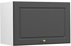 Vicco Hängeschrank Fame-Line, hängender Küchenschrank, Anthrazit-Gold/Weiß, 60 cm Flach