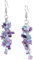 KYEYGWO Amethyst & Aquamarine Heilung Kristall Ohrringe für Damen, Stein Baumeln Haken Ohrrings Trommelsteine Ohrhänger Quarz Edelstein Ohrschmuck Stilvoll Scmuck für Frauen