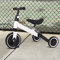 2 in 1 Kinder Dreirad & Laufrad & Balance Bike mit verstellbarem Sitz und Lenker, Kinder Tricycle mit abnehmbaren Pedalen, für Kinder von 1-3 Jahre alt-2 in 1 (weiß)