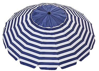 Creaciones Llopis Sombrilla Playa Grande Antiviento 240 cm., 220 cm. y 200 cm. (220 cm., Marinera)
