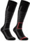 2 Paar Skisocken Herren & Damen Ski Kniestrümpfe 34175 WP (Schwarz Rot 39-42)