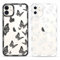 Yoedge 2 Pack Cute Transparent Print Suitable for iPhone 11 6.1 Inch Phone Case, Butterfly Aesthetic Pattern Shell Soft Silicone Shock-Absorbing Cover, Suitable for Women and Girls