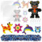 AUAUY 4000 Bügelperlen Set, Steckperlen 5 mm Perlen mit Steckplatte, Bügelpapier, Anhänger und Zubehör zum Basteln Handwerk für Kinder Geschenk, Kreativer Bastelspaß für Groß und Klein