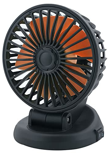MASO Ventilatore per auto, 24 V, con presa accendisigari, ventilatore per auto che soffia aria fredda, condizionatore d'aria per auto, SUV, furgoni, camion