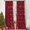 PONY DANCE Samtvorhänge Rot Weihnachten Gardinen für Wohnzimmer Deko Vorhang Samt Thermovorhang Kälteschutz Verdunklungsvorhänge mit Kräuselband Christmas Velvet Curtains, H 240 x B 127cm