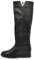 IF Fashion Stivali Alti da Donna Con decorazione metallica a forma di V Zeppa Interna Rialzo LY81-7 nero N.40