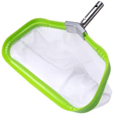DABOVIN Ultra Fina Red de Piscina para Limpiar Polen Pequeños Mosquitos,RecogeHojas para Piscina con Marco Reforzado de Aluminio,Pool Rake Skimmer Net