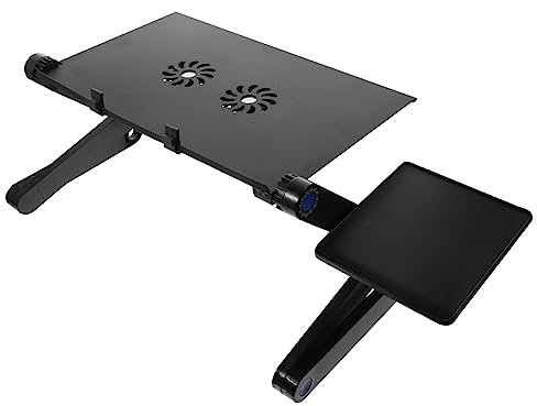 SHINEOFI Soporte Plegable de Aluminio para Laptop con Función de Enfriamiento Elevador Ergonómico Ajustable para Ordenadores Portátiles para Visualización Compatible con Macbook y Dispositivos