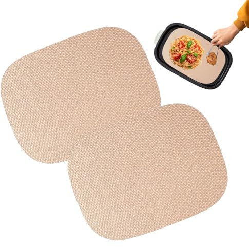 2 Stück Permanent Dauerbackfolie Backunterlage für Thermomix TM7 Varoma | Backpapier Hitzebeständig Antihaftbeschichtet Wiederverwendbar Spülmaschinengeeignet Zubehör für Thermomix TM7