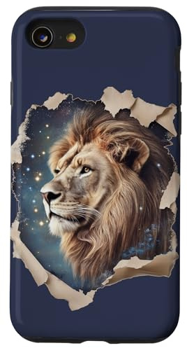 Hülle für iPhone SE (2020) / 7/8 Löwe Sterne Löwe Vintage