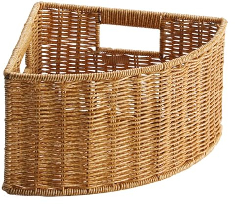 LOVIVER dreieckige Aufbewahrungsbox, Eckaufbewahrungskorb für Kleidung, dreieckige Kunststoffkörbe für Spielzeug & Bücher, kleiner Organizer für Wohnzimmer, Schlafzimmer, Schrank, 35,5 x 26 x 15 cm