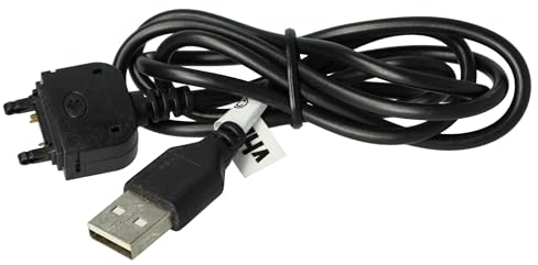 vhbw USB Datenkabel kompatibel mit Sony Ericsson C510, C702, C901 GreenHeart, C902, C903, C905, D750i, F305, G502, G700, G705, G900 Handy schwarz