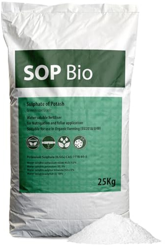 Elixir Gardens Soluble Sulphate Of Potash Fertilizer 25KG Bag | Potassium Sulphate SOP Berries Flowers Tomato Food
