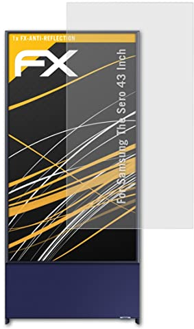 atFoliX Panzerfolie kompatibel mit Samsung The Sero 43 Inch Schutzfolie, entspiegelnde und stoßdämpfende FX Folie
