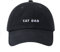 Hatphile: Katze Mama & Papa Hüte für stolze Katzen Eltern | für Männer & Frauen | bestickter Text - verstellbare Passform - 100% Baumwolle, Cat Dad Black Cap, large