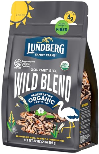 Lundberg Regenerative Organic Certified Wild Blend Rice – Brown, Red & Black Varieties, 32 Oz