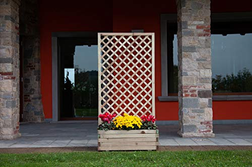 Fioriera composizione ORCHIDEA con grigliato premium cm. 90x180h
