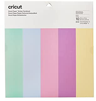 Cricut Smart Paper Sticker Cardstock | 10 sheets | 33cm x 33cm | Pastels
