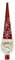zeitzone Christbaumspitze Weihnachtsmann Echt Glas Rot Weiß Weihnachtsbaumspitze 30cm