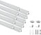 Besseto LED Eckprofil,10 x 1,5m LED Aluminium Profil 45 Grad Ecke,Streifen Licht Diffusor Profil Kanal mit milchiger Abdeckung,Endkappen und Montagehalterung,Aluprofil für LED Stripes/Streifen