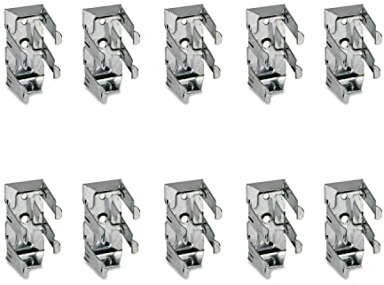 bricoleva.it Crochets pour socle de cuisine – Crochet pour plinthe de cuisine – Facile à installer (aluminium, 10 pièces)