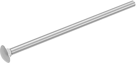 SECCARO Lot de 20 boulons de carrosserie M6 x 140 mm, en acier inoxydable V2A VA A2, DIN 603 / ISO 8677, tête ronde avec collet carré Filetage complet