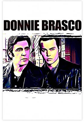 HDTS Klassisches Filmposter Donnie Brasco, 1 Leinwand-Poster, Wandkunst, Dekor, Bild, Gemälde für Wohnzimmer, Schlafzimmer, Dekoration, Rahmen: 30 x 45 cm
