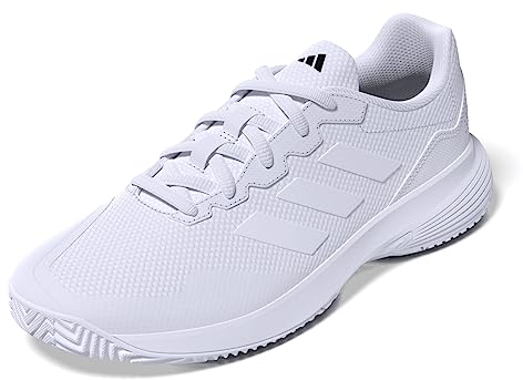adidas Herren Gamecourt 2.0 Tennis Shoes Tennisschuhe, FTWR White/FTWR White/Matte Silver, 49 1/3 EU