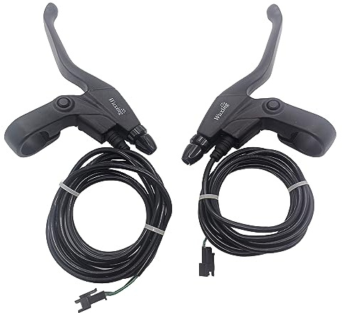 Tianeraus E-Bike Brake Lever, Brake Grips for Electric Bike or E Scooter,Ebike Accessories Cut Off Power When Brakes Ebike Parts (Small Wire Holder)