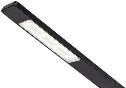 KHG LED-Schreib-Tischleuchte in schwarz aus Metall, dimmbar mit Schiebedimmer, USB-Anschluß, Farbwechsel CCT (Weißspektrum) 3.000-5.000 K, 520 lm Lichtleistung, für Arbeitszimmer und Büro