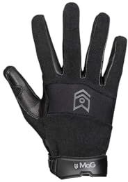 MOG Masters of Gloves 2ndSkin Black Einsatz-Handschuh, vielseitiger taktischer Schnittschutz-Handschuh aus Ziegenleder mit Hitzeschutz und hoher Taktilität für Polizei, Zoll, Spezialeinheiten, Militär