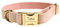 Collier Chien Personnalisé Velours (L, Rose)