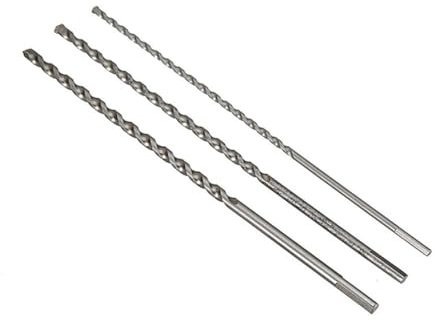 3pcs 300mm Long Masonry Concrete Impact Drill Bit Triangle Shank 6 8 10mm Drill For Masonry Light Concrete Limestone