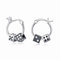 Würfel Ohrringe 925er Sterlingsilber hohle Würfel Creolen Schmuck für Männer und Frauen
