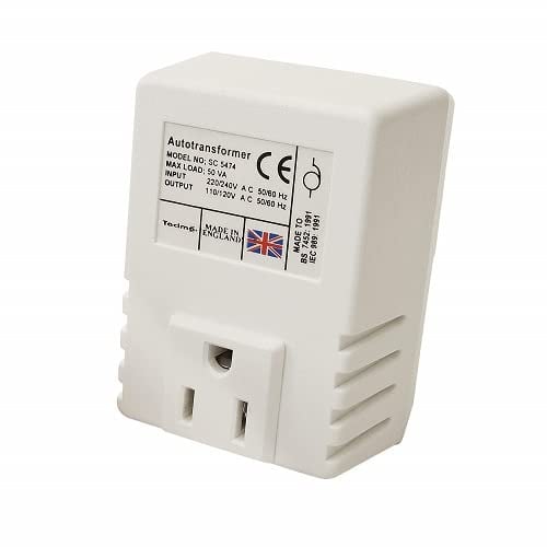 Tacima SC5474W/BP Step Down Voltage Convertor,220/240 Volts down to 110/120 Volts – Maximum Load 50VA (Approximately 50Watts)