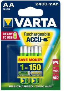 VARTA Rechargeable Akku AA Mignon 2er 2400mAh (Entladeschutz)