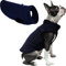 Gooby Fleece-Weste Hundepullover – Marineblau, groß – warme Pullover Fleece Hundejacke mit O-Ring Leine – Winter für kleine Hunde Jungen oder Mädchen