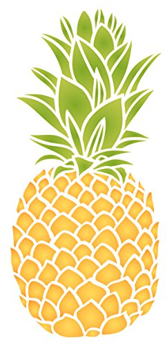 Ananas-Schablone – 7,5 x 16,5 cm (S) – Wiederverwendbare Schablone für Obst und Gemüse