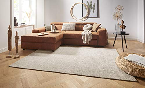 Hanse Home Teppich Supersoft Kurzflor Wohnzimmer-Teppich Modern Flauschig Weich Einfarbig für Wohnzimmer Küche Flur oder Schlafzimmer Beige 200x290 cm