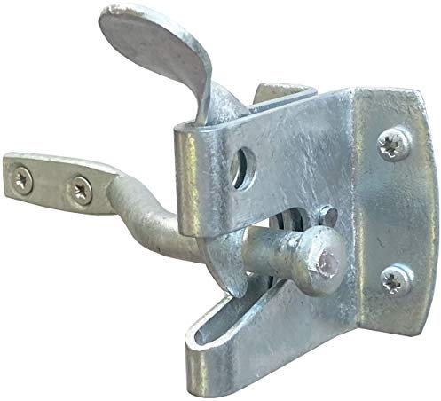 IRONTITE® Auto Gate Latch 57mm, Garden Gate Latch for Wooden Gates, Galvanised for Weather Protection, for External Use As Gate Latch & Door Latch (Galvanised)
