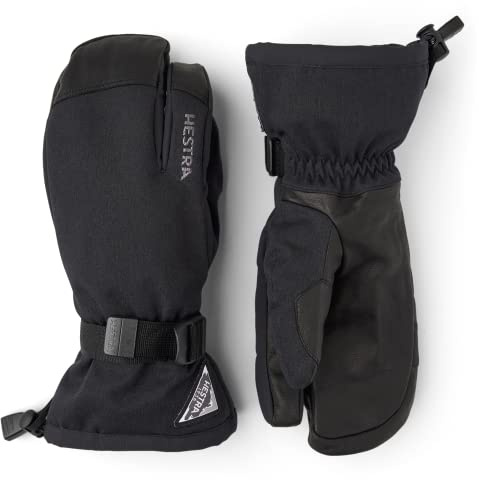 HESTRA Powder Gauntlet - 3 Finger Black - 10