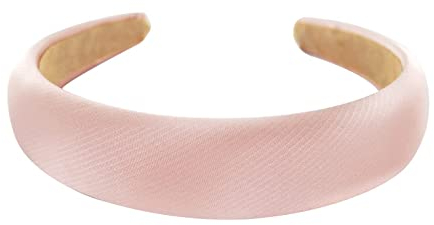 axy Haarreif mit Stoff gepolstertes Metallicfarbe - Damen Haarreifen in Metallic-Optik Stirnband Haarschmuck HRK2B (Hellrosa)