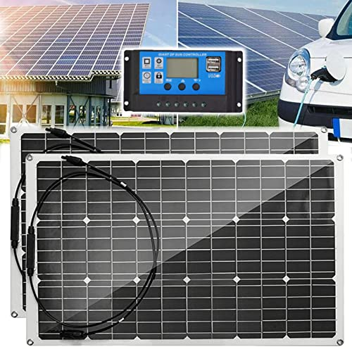 Pannelli Solari Flessibili 18V 400/800 Watt Pannello Solare Monocristallino, Modulo Solare Ad Alta Efficienza Carica Fotovoltaica per Batteria Camper Barca Caravan e Altri Sistemi Fuori Griglia,800W