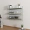 [en.casa] Modulares Wandregal Strängnäs Metallregal Kamelfarben Hängeregal mit 3 Regalböden Badregal Küchenwandregal Wandablage Wohnzimmer