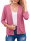 TASAMO Women's Bolero Shrug Stylish and Lightweight Cover Up Elegant Cardigan（XX-Large,Coral Pink）