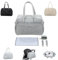 Kikkaboo Wickeltasche Chelsea mit Wickelunterlage, Seitentaschen, Thermofach, Farbe:hellgrau